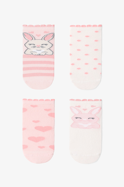 Penti Multicolored Girl's Sweetie Bunny 4-Piece Socks