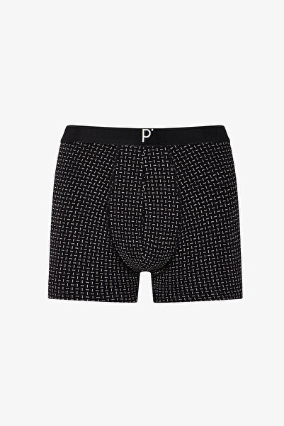 Penti Erkek Gri Motion Geometrik Desenli 3'lü Boxer