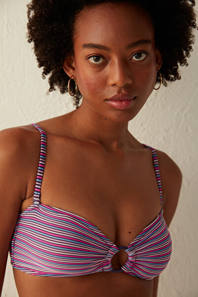 Penti Multicolored Striped Paloma Strapless Bikini Top