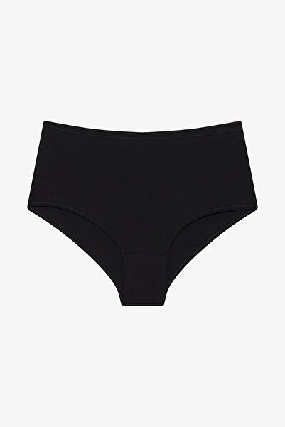 Penti Siyah Yüksek Bel 3'lü Pamuklu Slip Külot