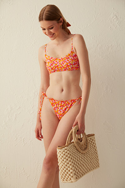 Penti Multicolored Retro Super Ruffle Detailed Bikini Bottom