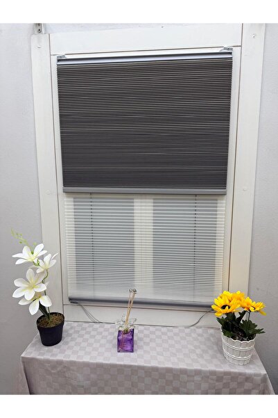 sk plised perde HONEYCOMB ( BAL PETEĞİ ) ÇİFTLİ SİSTEM GECE-GÜNDÜZ %100 KARAT...