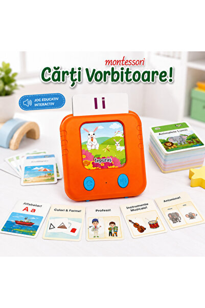 Generic Joc de societate educativ, cartonașe vorbitoare Montessori, interacți...