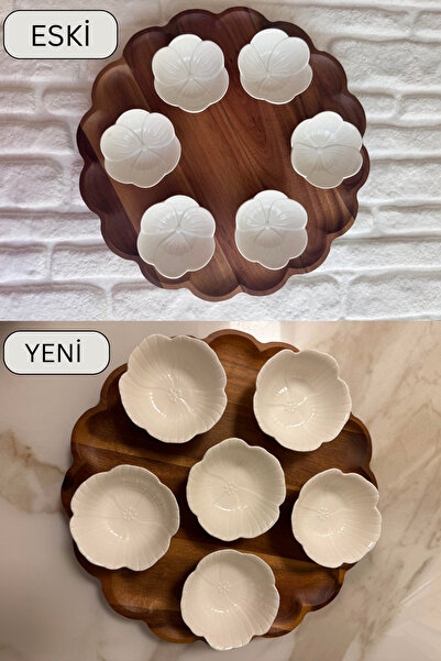 yeninesilevim 6'lı Mini Porselen Sosluk/Çerezlik/Kahvaltılık/Reçellik Kase(YE...