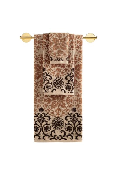 CEMETEKS 3-Piece Luxury Towel Set, 100% Cotton Jacquard Soft Absorbent Quick-...