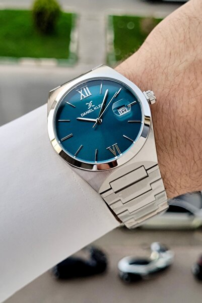 Daniel Klein Dial Blue Cord Silver Color Gift Boxed 41.5 mm Men's Wristwatch
