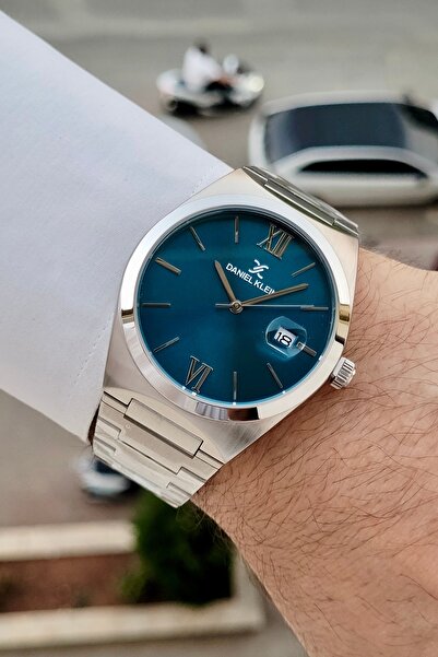 Daniel Klein Kadranı Mavi Kordonu Silver Renk 24 Ay Garantili 41,5 Mm Erkek K...