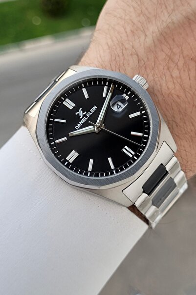 Daniel Klein Men's Wristwatch with Black Gray Color Strap, Same as in the Image