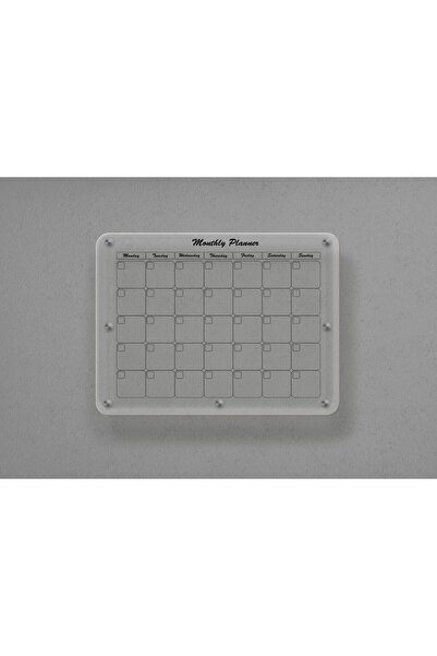 Trend Pleksi Magnetic Plexi Monthly Planner Board (Transparent - Black Planner)