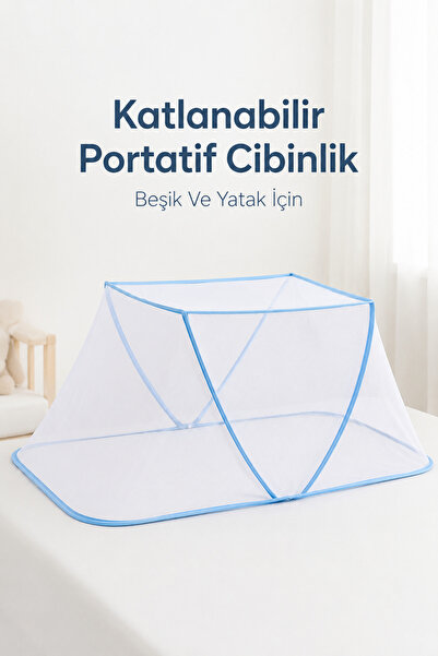 Katlanabilir Portatif Cibinlik Tül Beşik Ve Yatak İçin 50 X 125 Cm