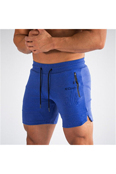 Choice XL Dark blue Men's Zip Pocket Sweatpants Fitness Gyms Shorts Men Summe...