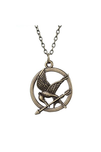 Choice 50cm Ancient bronze The Hunger Games Metal Pendant Necklace Jewelry Ac...