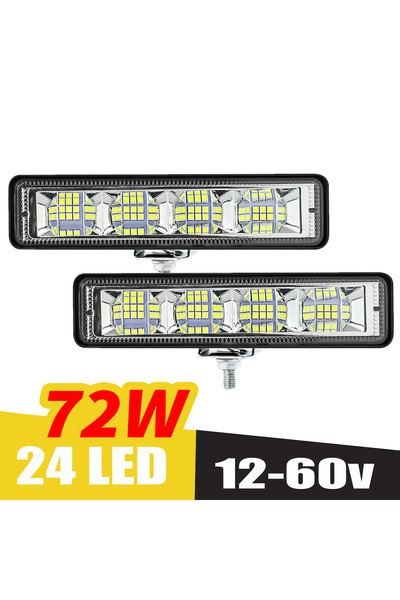 Choice مصباح عمل للسيارة بقوة 72 واط مع 24 مصباح LED، شريط إضاءة LED للطرق ال...