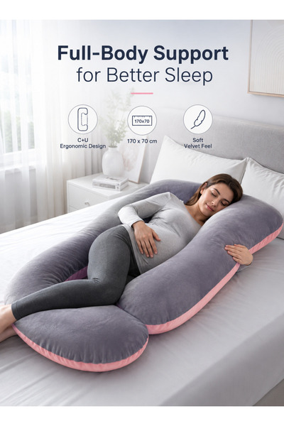 Generic Pregnancy Pillow for Sleeping, G-Shaped Full Body Pillow and Maternit...