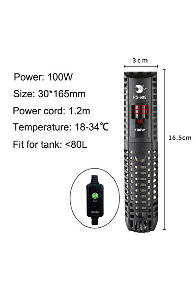 Choice4 Voltage 220V 100W Aquarium Submersible Heater Fish Tank Water Heating...