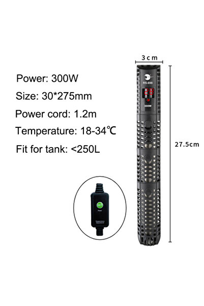 choice2 Voltage 220V 300W Aquarium Submersible Heater Fish Tank Water Heating...