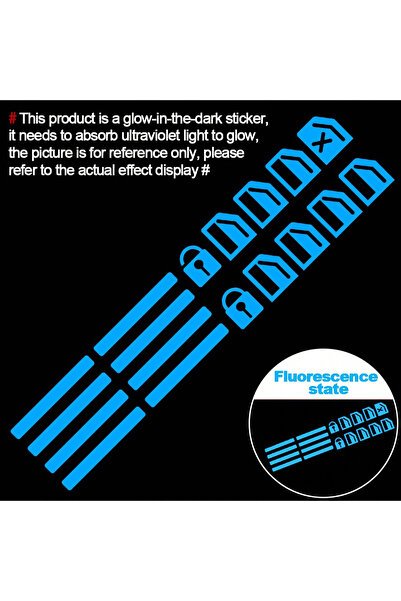 Choice Blue 18pcs Car Window Control Button Luminous Stickers, Auto Interior ...