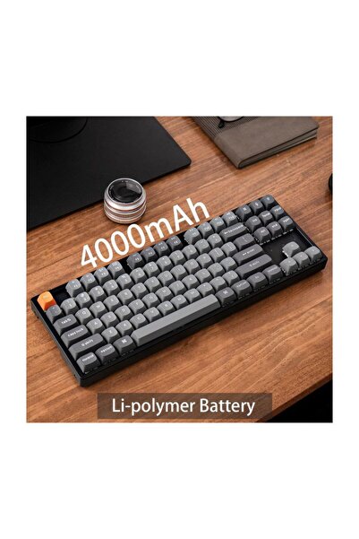 Keychron لوحة مفاتيح ميكانيكية لاسلكية، 87 مفتاحًا، TKL 80%، ثلاثية الأوضاع 2.4 جيجاهرتز/بلوتوث 5.1/سلكية، إضاءة خلفية RGB