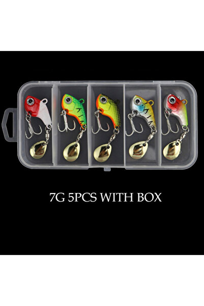 Choice 7g-with box 5Pcs/Box Metal Mini VIB With Spoon Fishing Lure 5g 7g 10g ...