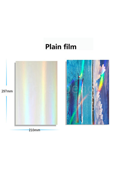 Choice 20 pcs Rainbow 20 Sheets A4 Holographic Cold Laminating Film Clear Sel...