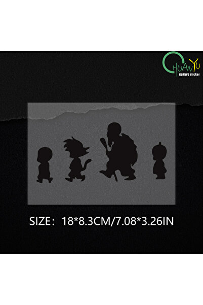 Choice B144A1 BLACK Car Sticker Son Goku Master Roshi Anime Reflective Decora...