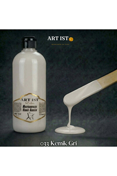 ART IST Multisurfaces 500ml Su Bazlı Akrilik Boya - 033 KEMİK GRİ