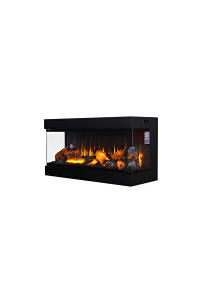 KORFLAME Korvista - 100 cm 3 Taraflı Elektrikli Şömine
