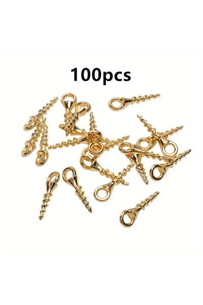 Choice golden100pcs 100 Mini DIY Metal Screws, Suitable for Walls, Wood, Pend...