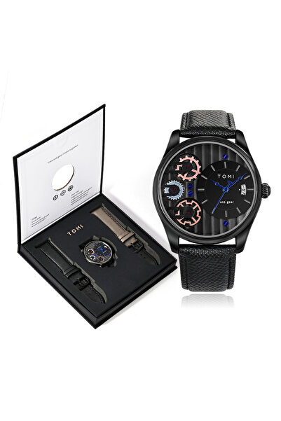 Choice Black TOMI Men's Gift Box Combination Set Watch Luxury and Simple Busi...