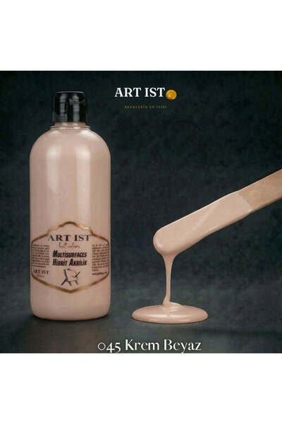 ART IST Multisurfaces 500ml Su Bazlı Akrilik Boya - 045 KREM BEYAZ