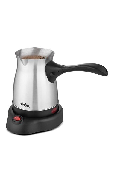 Sinbo SCM-2992 (ÇELİK) ELEKTRİKLİ CEZVE TÜRK KAHVE MAKİNESİ l 6 FİNCAN (360° KABLOSUZ KULLANIM) (600W)"