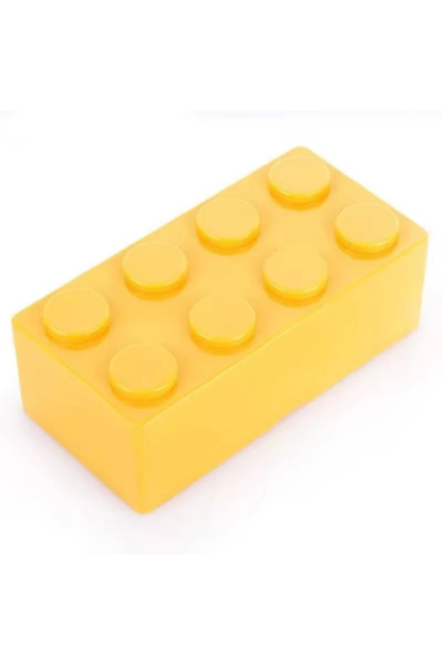 Choice Large Yellow 1PC Building Blocks Stackable Storage Box Office Statione...