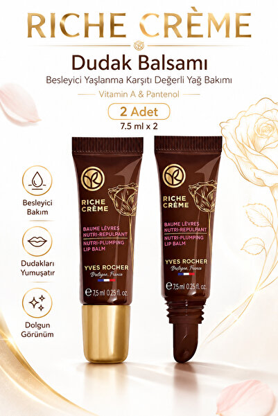 Yves Rocher Dudak Balsamı - Besleyici Yaşlanma Karşıtı Değerli Yağ Bakımı 2'l...