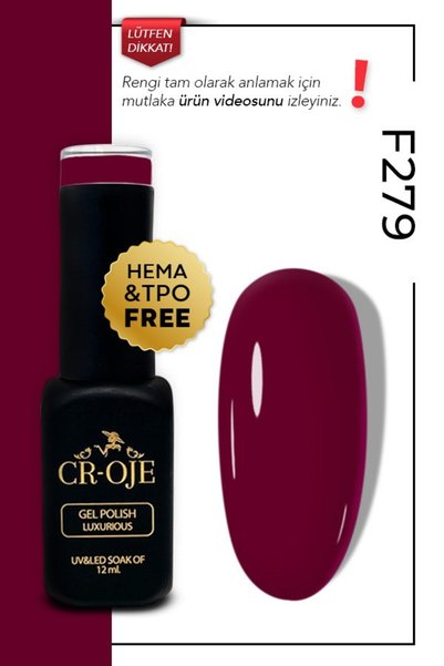 CROJE KALICI OJE Kalıcı Oje Bordo- F279 (12 ML.)