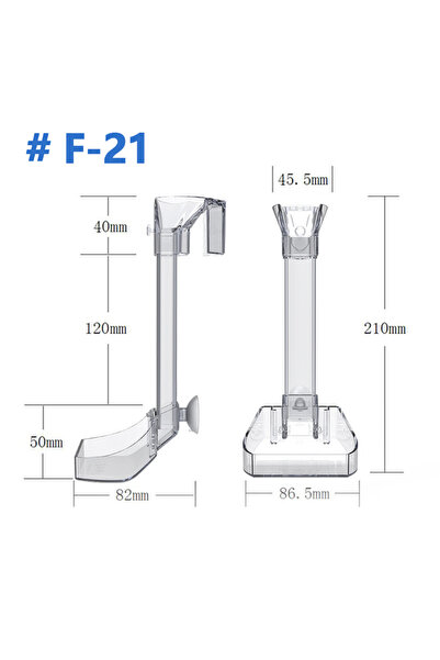 Choice1 أنبوب تغذية أكريليك F-21 للأحواض السمكية، تصميم مضاد لانحشار الأسماك،...
