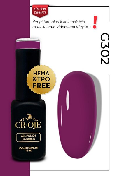 CROJE KALICI OJE Kalıcı Oje G302- Mor (12 ml.)