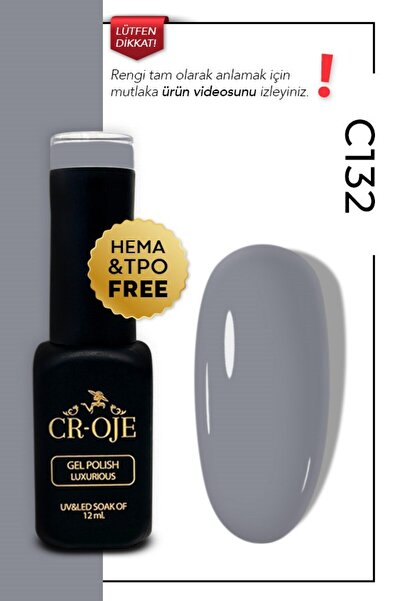 CROJE KALICI OJE Kalıcı Oje C132- Gri (12 ml.)