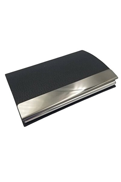 FLYON Faux Leather Inside Velvet Covered Metal Magnet Card Holder Business Ca...