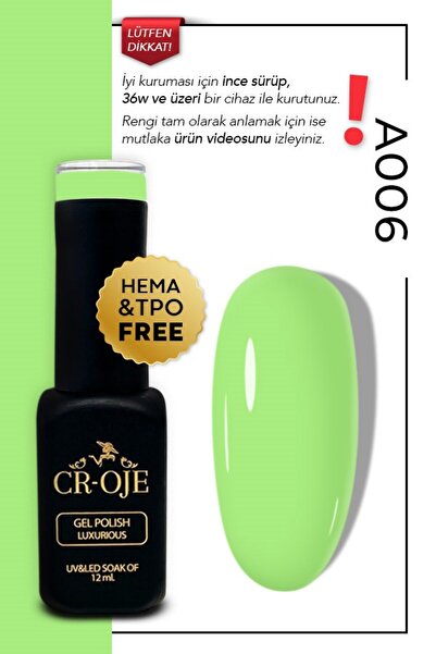 CROJE KALICI OJE Kalıcı Oje A006 - Yeşil (12 ml.)