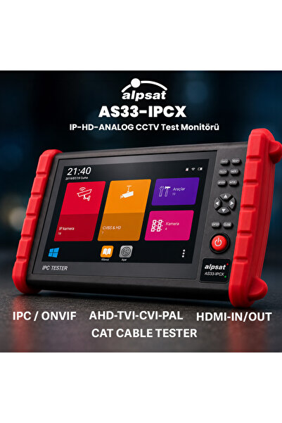 Generic Brand Alpsat Ipcx33 CCTV Camera Tester with 7 Screens and IPC-ONVIF-A...