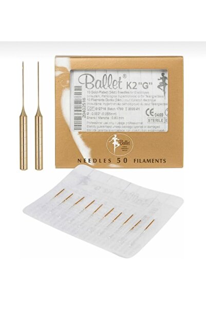 Ballet 50pcs k2 gold hair removal needles