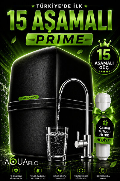 AQUAFLO S 15 Aşamalı Vita Prime Multimineralli 80 Gpd Membranlı Çelik Tanklı ...