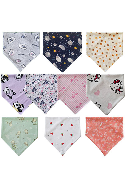 Baby Minik Baby Girl Triangle Scarf Cotton Jersey for Drooling and Feeding (1...
