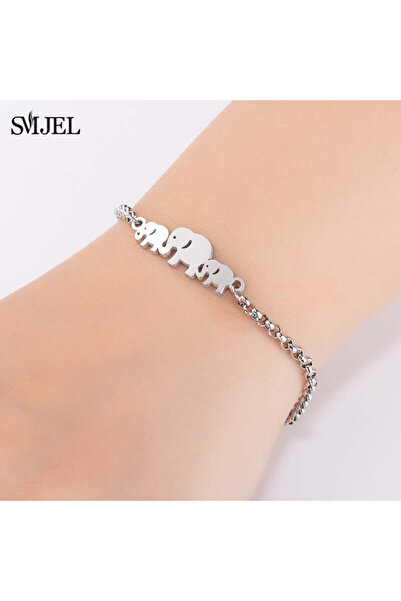Choice Silver Bracelet SMJEL Trendy Jewelry Stainless Steel Cute Animal Eleph...