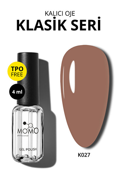 MOMO professional Kalıcı Oje K027, Sütlü Çikolata, 4 ml