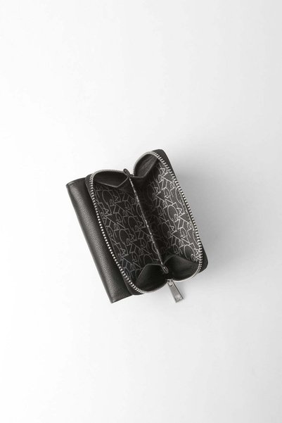 CENGİZ PAKEL Genuine Leather Women's Wallet-Portfolio 65275-Black