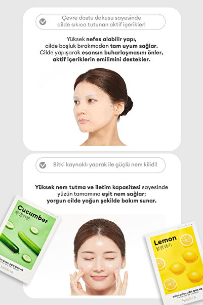 Missha Pirinç Özlü Aydınlık ve Pürüzsüz Görünüm Sunan Yaprak Maske Airy Fit Sheet Mask (Rice)