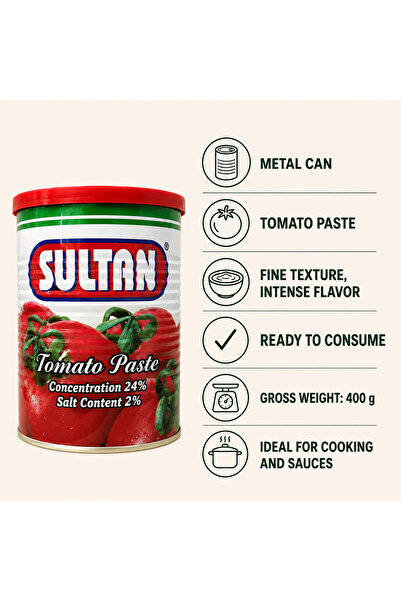 Sultan Pasta de tomate Sultan, Set 4 x 400 g
