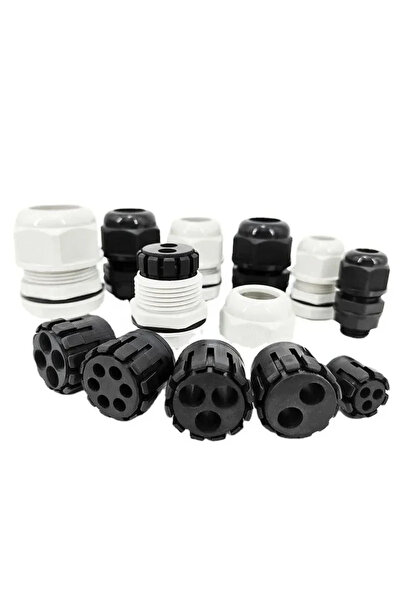 Choice7 M20-2Holes-WH 5 Pcs IP68 Waterproof Multi-Hole Nylon Cable Gland - 2/...