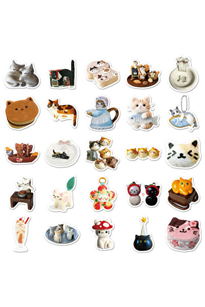 Choice 50PCS 50 Pcs Kitten INS Style Stickers -Cute & Adorable Cat Themed Cre...